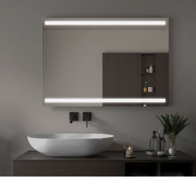 Зеркало в ванную комнату с подсветкой Парма 135х70 см